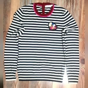 Tory Burch striped cashmere sweater with sequin embellishment size Small/P